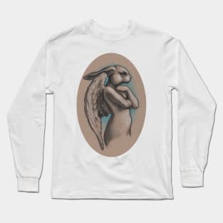 Bunny Angel Statue Long Sleeve T-Shirt